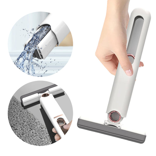 Portable Mini Squeeze Mop for Floors, Glass, and Desks.