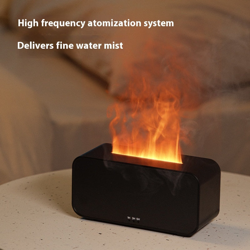 USB Timed Flame Humidifier and Aromatherapy Aroma Diffuser.