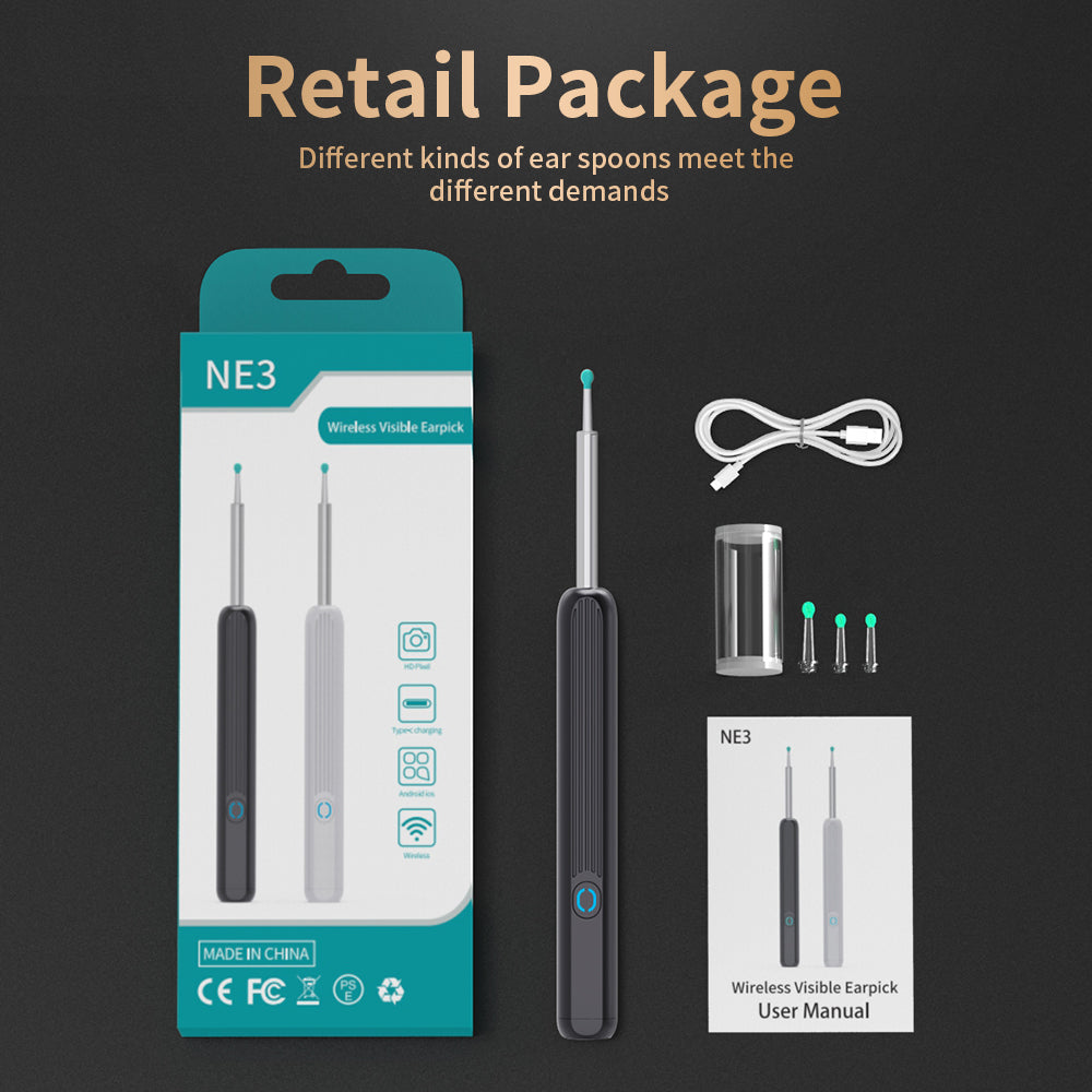 NE3 Wireless Visual Ear Wax Removal Tool with LED Camera.