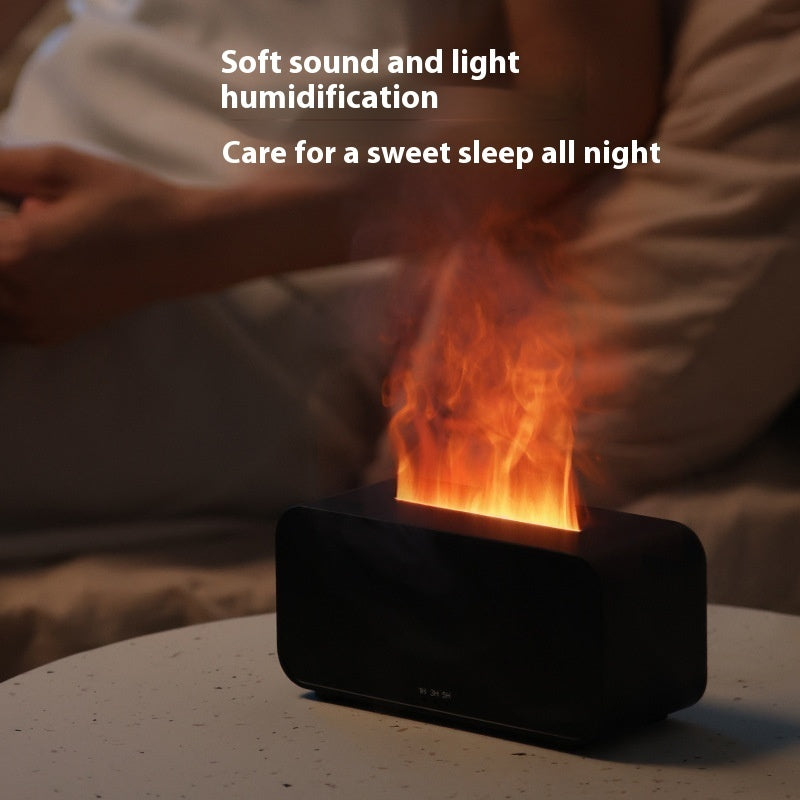 USB Timed Flame Humidifier and Aromatherapy Aroma Diffuser.