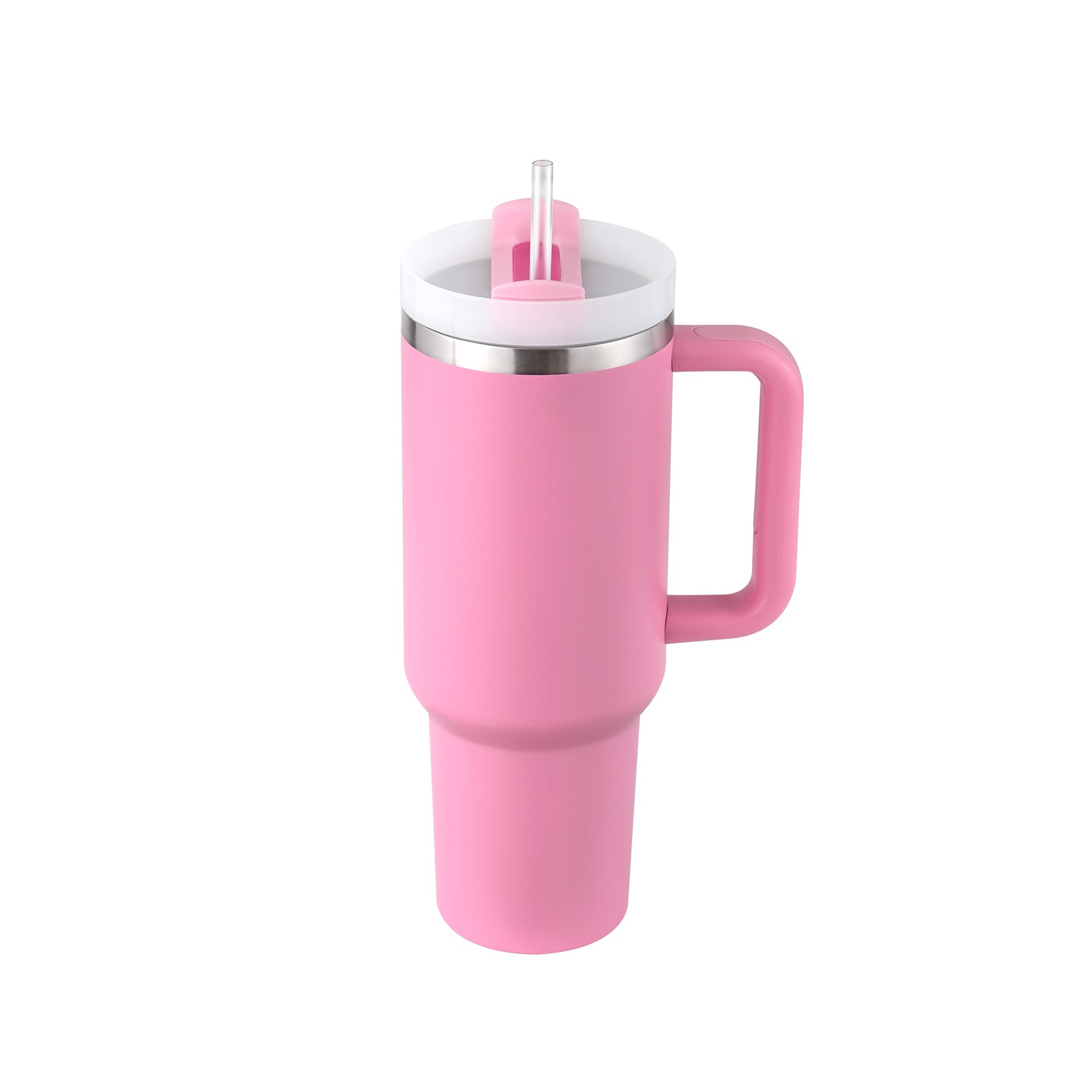 40oz Insulated Stainless Steel Tumbler with Handle, Straw, and Lid