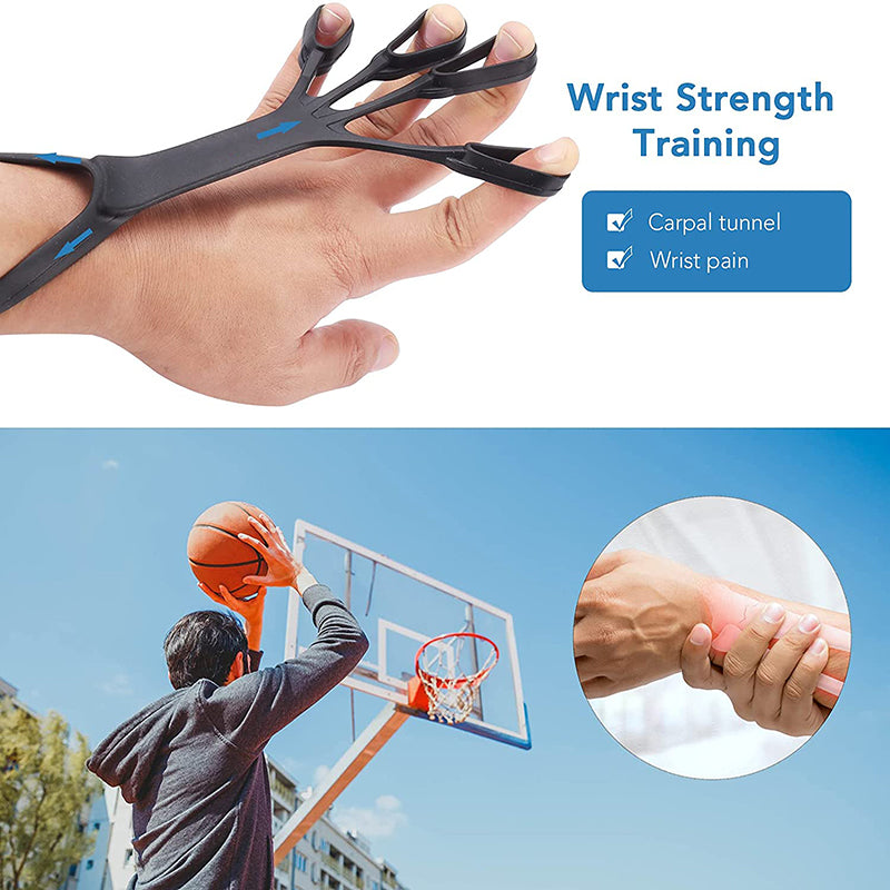 Silicone Finger Stretcher and Hand Grip Strengthening Trainer.
