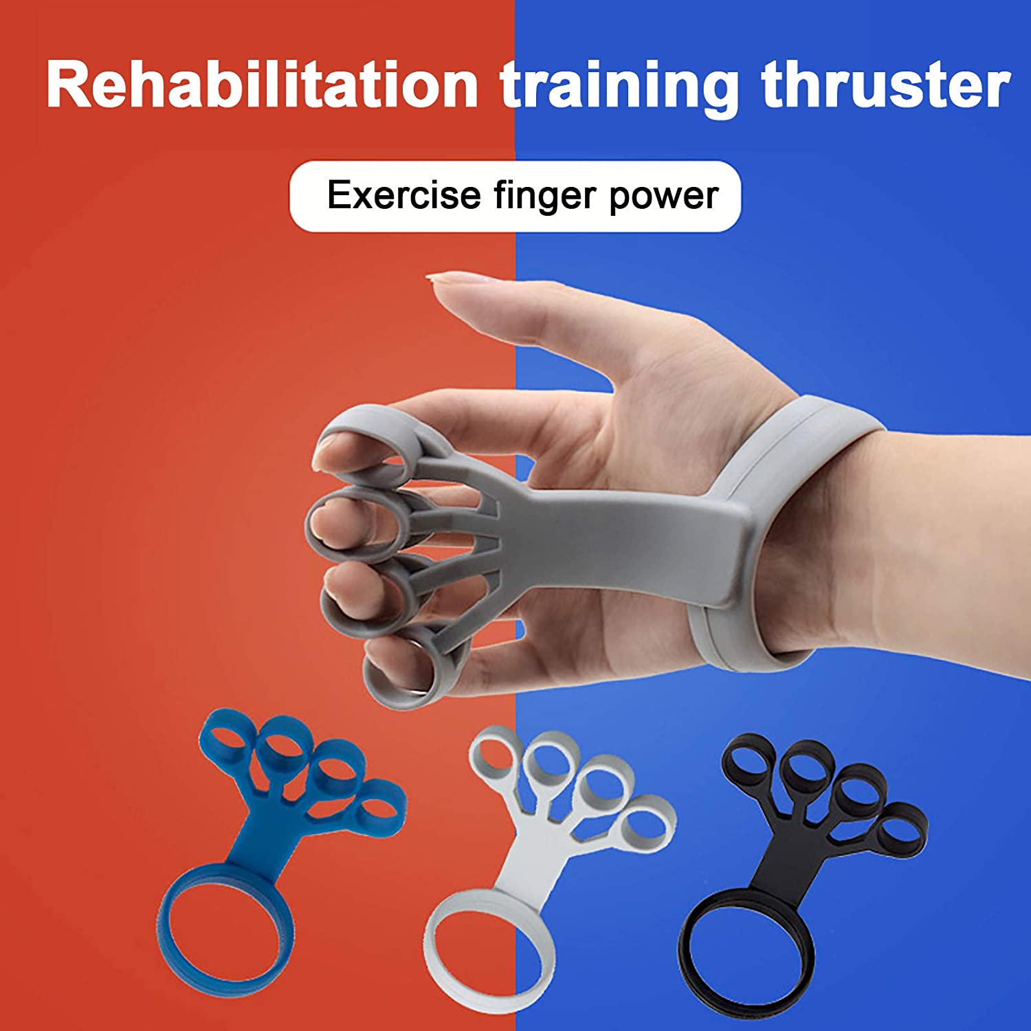Silicone Finger Stretcher and Hand Grip Strengthening Trainer.