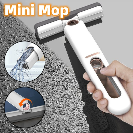 Portable Mini Squeeze Mop for Floors, Glass, and Desks.