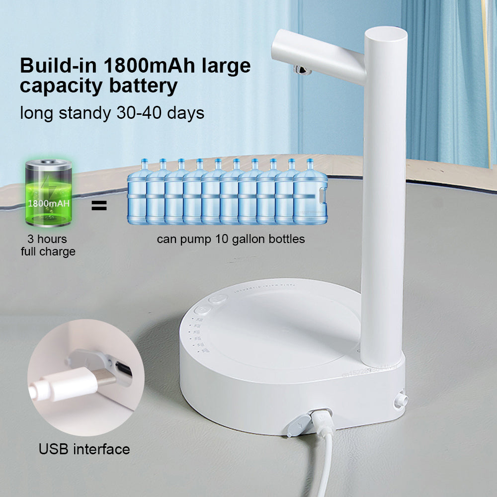 Electric Rechargeable Automatic Desktop Gallon Water Bottle Dispenser.