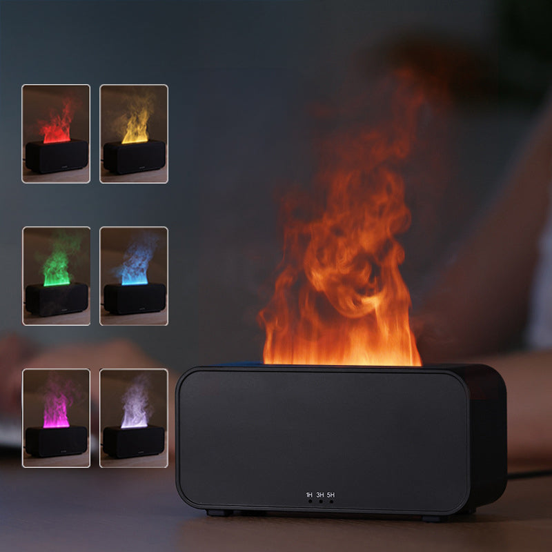 USB Timed Flame Humidifier and Aromatherapy Aroma Diffuser.