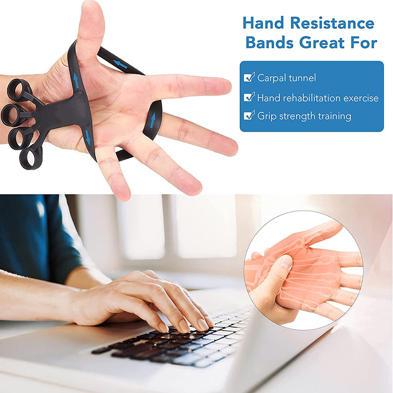Silicone Finger Stretcher and Hand Grip Strengthening Trainer.