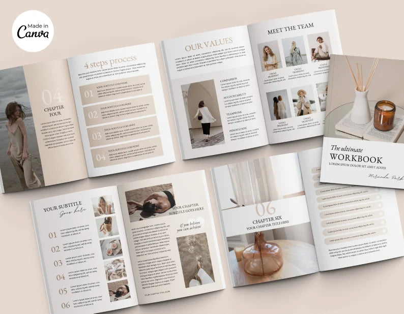 130 Page Ebook Template | Coaching Course Template |