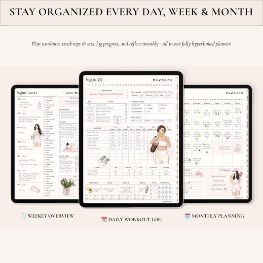 Digital Fitness Planner, Weight Loss Journal