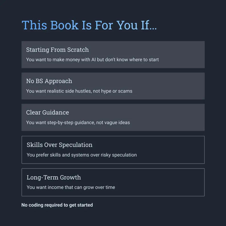 ChatGPT Side Hustles eBook: 12 AI Income Streams (Digital PDF Guide)