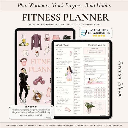Digital Fitness Planner, Weight Loss Journal